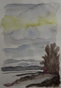 Aquarell auf Papier, 18 x 24 cm